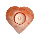 Wholesale Himalayan Salt Heart Tea Light Holder